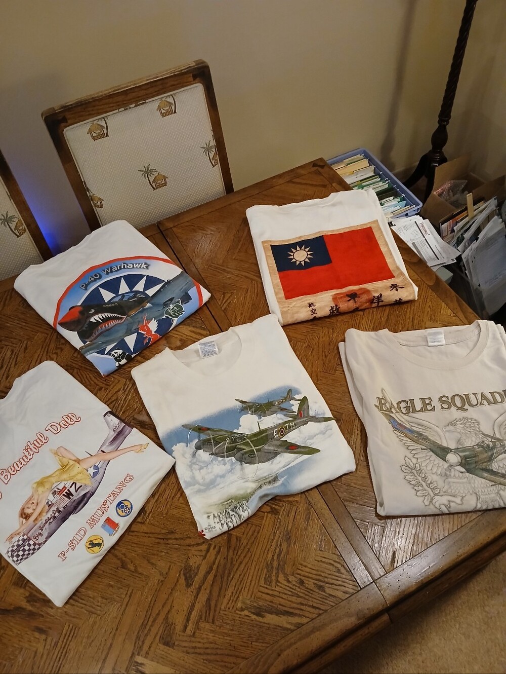 WW2 Mens Aviation T Shirts.  Size XL And XXL.
